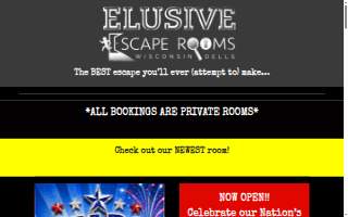 Elusive Escape Rooms website