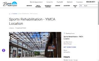 Beloit Health System Physical Therapy website