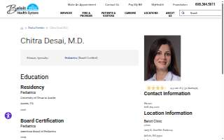Chitra Desai, MD website