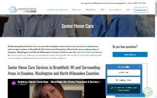 Assisting Hands Home Care of Brookfield website