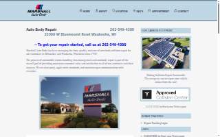 Marshall Auto Body website