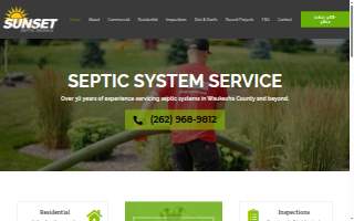 Sunset Septic Service of Brown Deer website