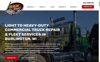 HHH & Repair - Truck Repair Shop in Burlington website