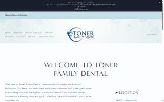 Toner Family Dentistry website