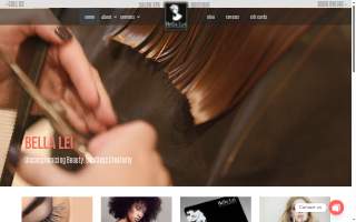 Bella Lei Salon Spa & Boutique website
