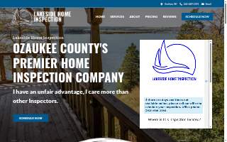 Lakeside Home Inspection of Cedarburg website