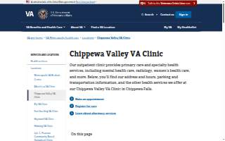 Chippewa Valley VA Clinic website