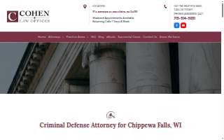 Cohen Law Offices LLC of Chippewa Falls website