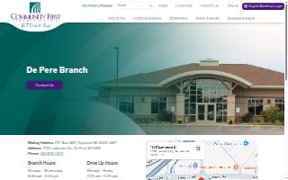 Community First Credit Union of De Pere website