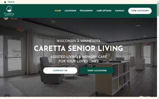 Caretta Senior Living - Eau Claire website