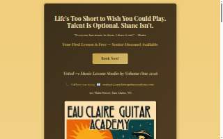Eau Claire Guitar Academy website