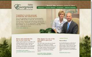 Evergreen Funeral Home & Crematory website