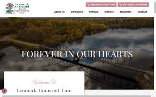 Lenmark Gomsrud Linn Funeral website