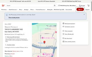 Walgreens Pharmacy website