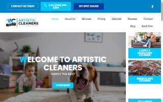 Artistic Cleaners website