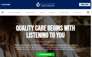 Elkhorn Family Dentistry website