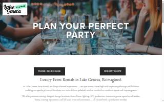 Lake Geneva Party Rental website