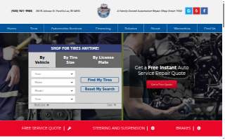 Hansen's Badger Tire and Auto Care website