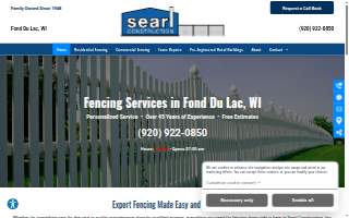Searl Construction website