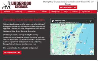 Underdog Storage - Fond du lac website