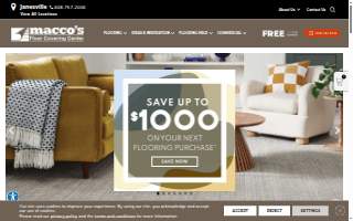 Macco's Floor Covering Center of Fox Crossing website