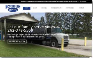 McDonough Septic of Brown Deer website
