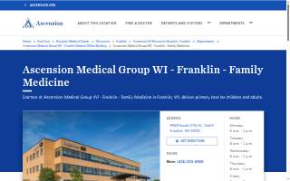 Ascension Medical Group WI - Franklin - Family Medicine website