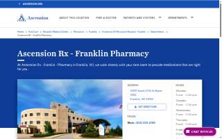Ascension Rx - Franklin Pharmacy website