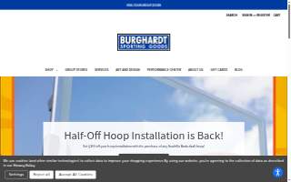 Burghardt Sporting Goods website