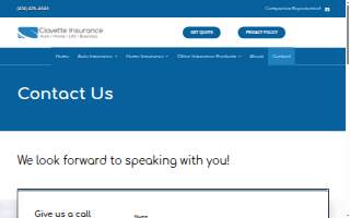 Clavette Insurance Agency website