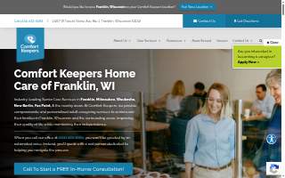 Comfort Keepers Home Care of Franklin website