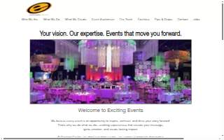 Exciting Events, Inc. website