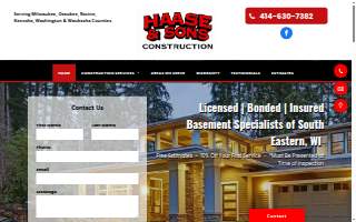Haase & Sons Construction website