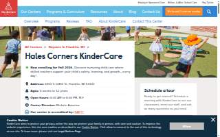 Hales Corners KinderCare website