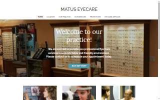 Matus Eye Care website