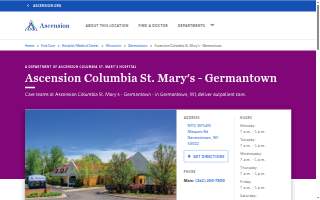 Ascension Columbia St. Mary's - Germantown website