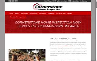 Cornerstone Home Inspection website