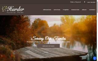 Harder Funeral Home of Germantown website