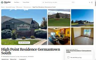 High Point Residence Germantown South Assisted Living Facility Wisconsin website