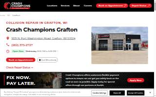 Crash Champions Collision Repair Grafton website