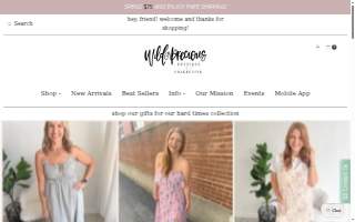 Wild & Precious Boutique website