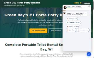Green Bay Porta Potty Rentals website