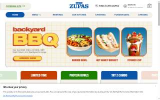 Cafe Zupas website