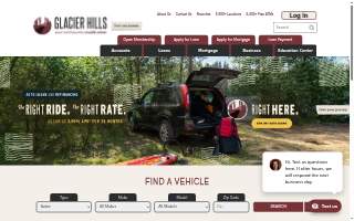 Glacier Hills Credit Union website