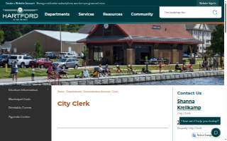 Hartford Clerk website