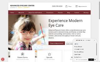 Advanced Eyecare Center of Howard website