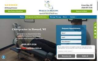 Health In Motion Chiropractic website