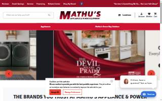 Mathus Appliance & Power Equipment of Howard website