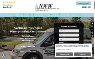 Northeast Wisconsin Waterproofing, LLC website