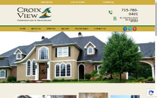 Croix View Construction & Remodeling website